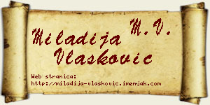 Miladija Vlašković vizit kartica